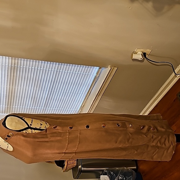 New York & Company Tan Sleeveless Dress w/Side Button Detail XL - Picture 4 of 16